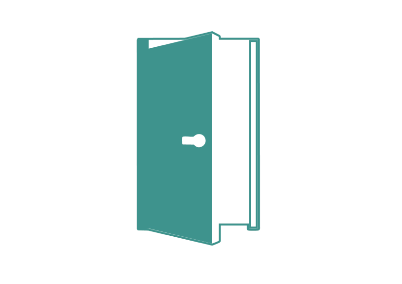 Icône porte : infrastructures partagées entre colocataires